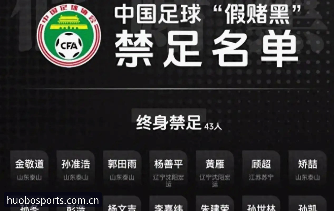 足坛反腐风暴升级 vs 历史性清理：中国足球第三批禁足名单对比分析
